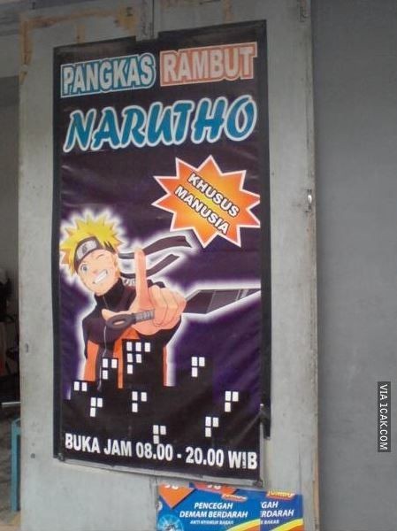 Spanduk kocak tukang cukur yang isinya bikin ngakak dan tepuk jidat